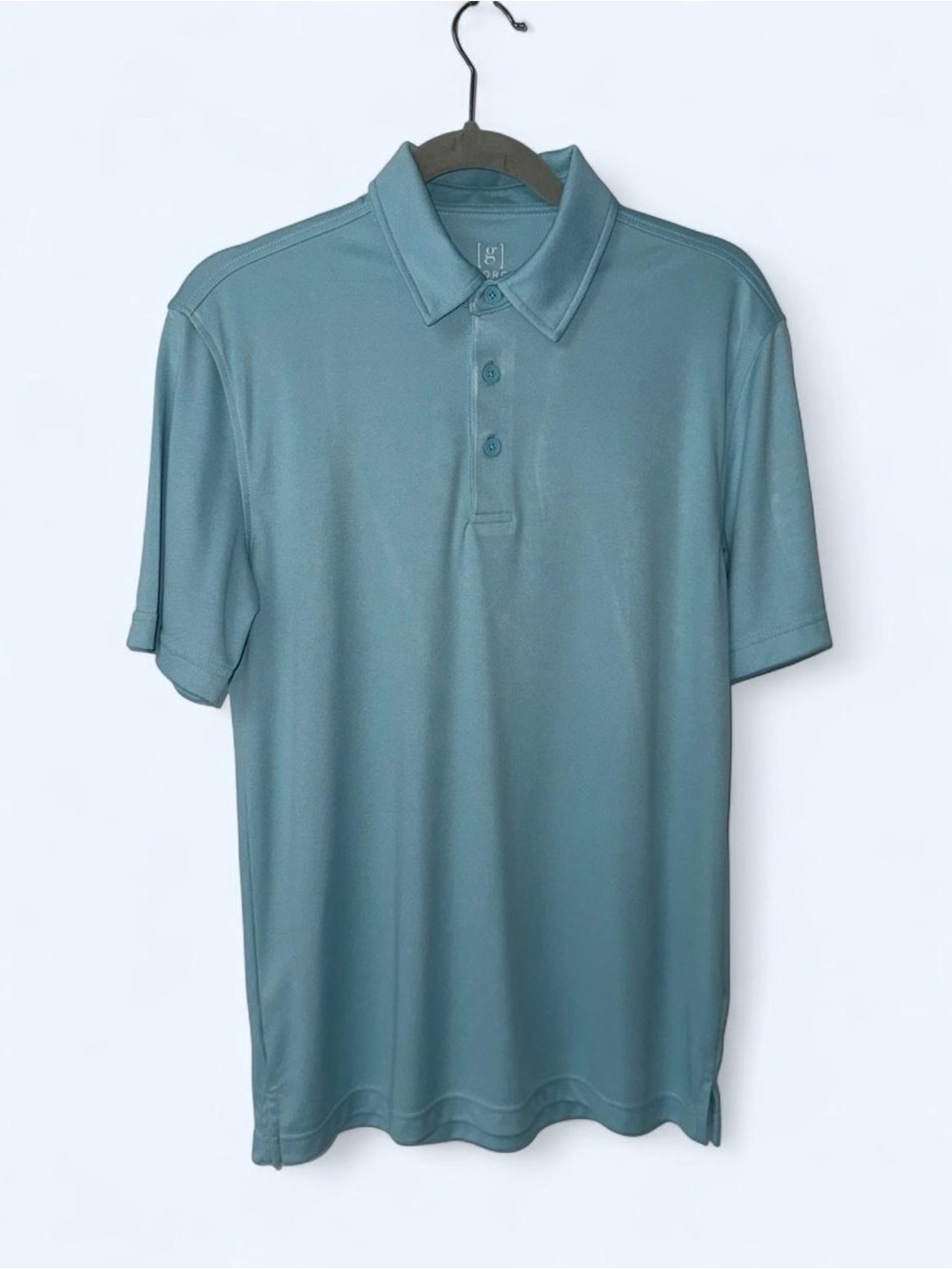 Men's Teal Performance Polo Shirt - Lightweight Short Sleeve - S